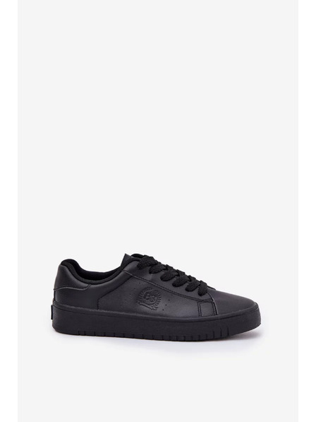 BIG STAR SHOES Ženski nizki teniski iz ECO usnja Big Star – črni