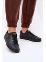 BIG STAR SHOES Ženski nizki teniski iz ECO usnja Big Star – črni