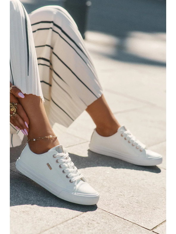 BIG STAR SHOES Ženske superge iz EKO usnja Big Star – bele