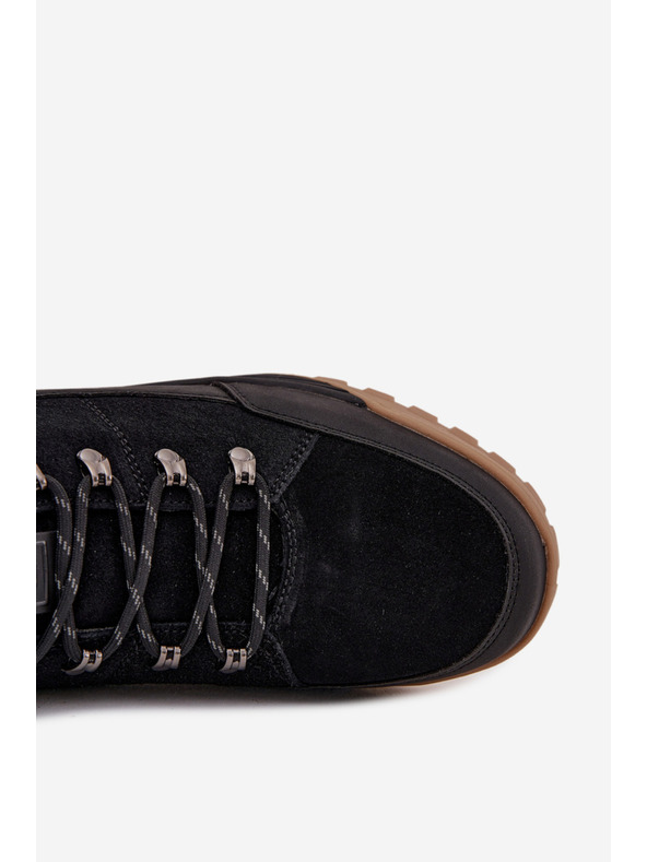 BIG STAR SHOES Moški semišasti trekingski čevlji Big Star – črni