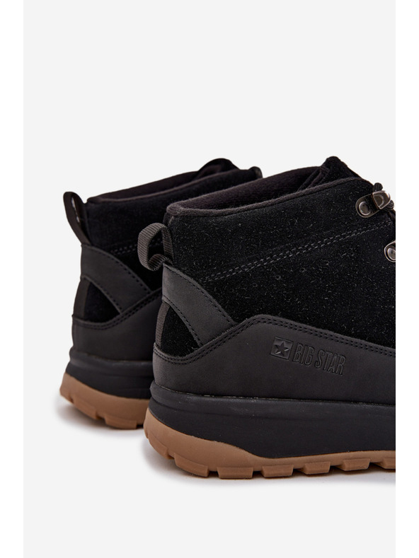BIG STAR SHOES Moški semišasti trekingski čevlji Big Star – črni