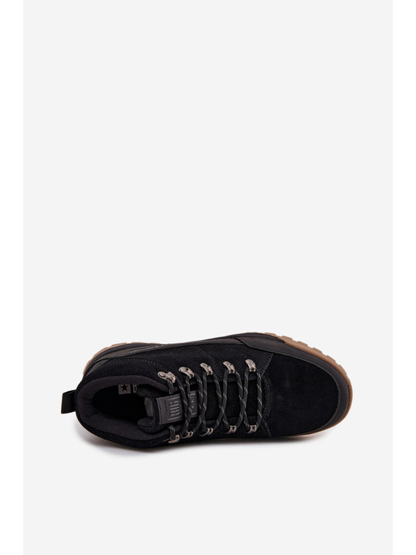 BIG STAR SHOES Moški semišasti trekingski čevlji Big Star – črni