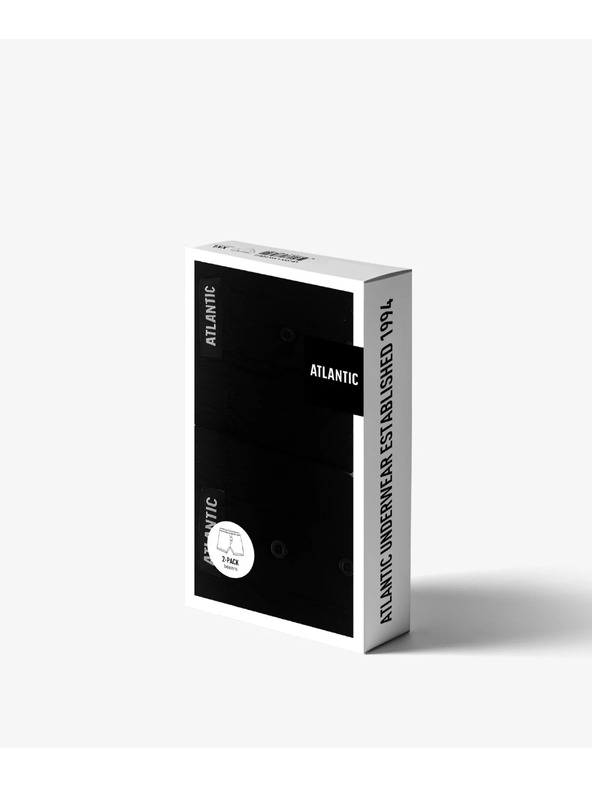 Atlantic 2-PACK Moške spodnjice dolge črne