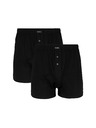 Atlantic 2-PACK Moške spodnjice dolge črne