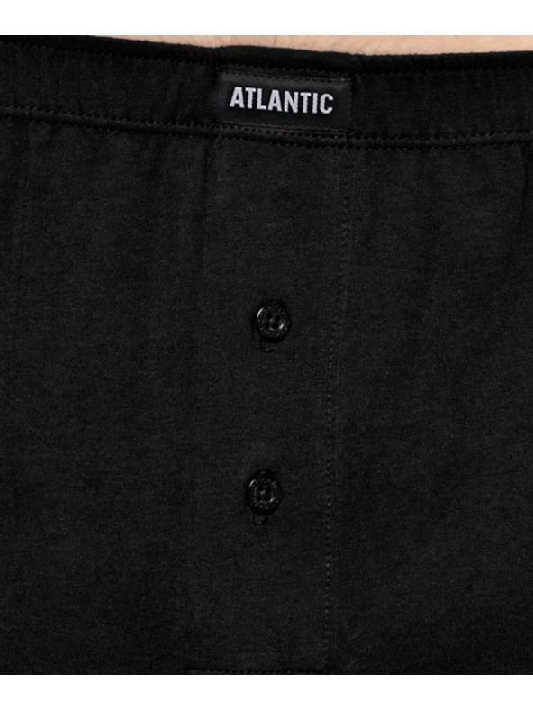 Atlantic 2-PACK Moške spodnjice dolge črne