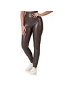 Bellinda RELAX & GO LEATHEROPTIC LEGGINGS - Ženski legíny s videzom usnja - temno rjava