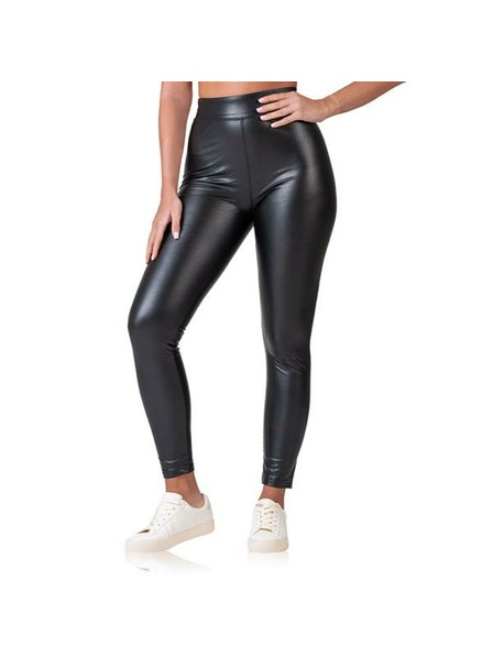 Bellinda RELAX & GO LEATHEROPTIC LEGGINGS - Ženski legingi s poudarkom kože - črna