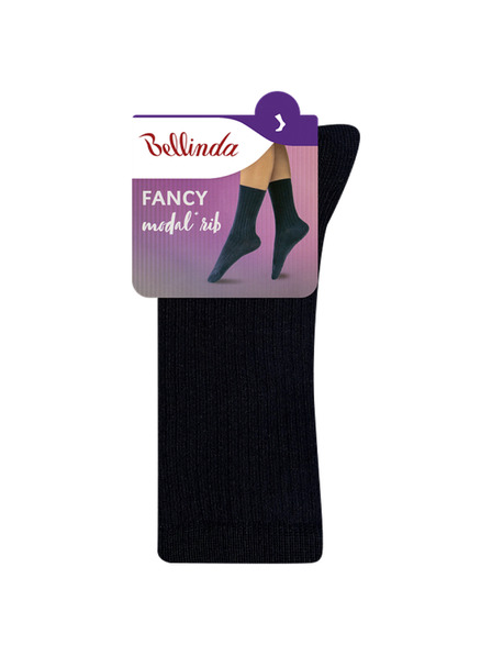 Bellinda FANCY RIB MODAL SOCKS - Ženski nogavički iz modala - črna