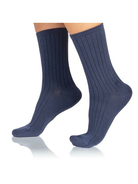 Bellinda FANCY RIB MODAL SOCKS - Ženski nogavički iz modala - modra
