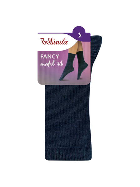 Bellinda FANCY RIB MODAL SOCKS - Ženski nogavički iz modala - modra