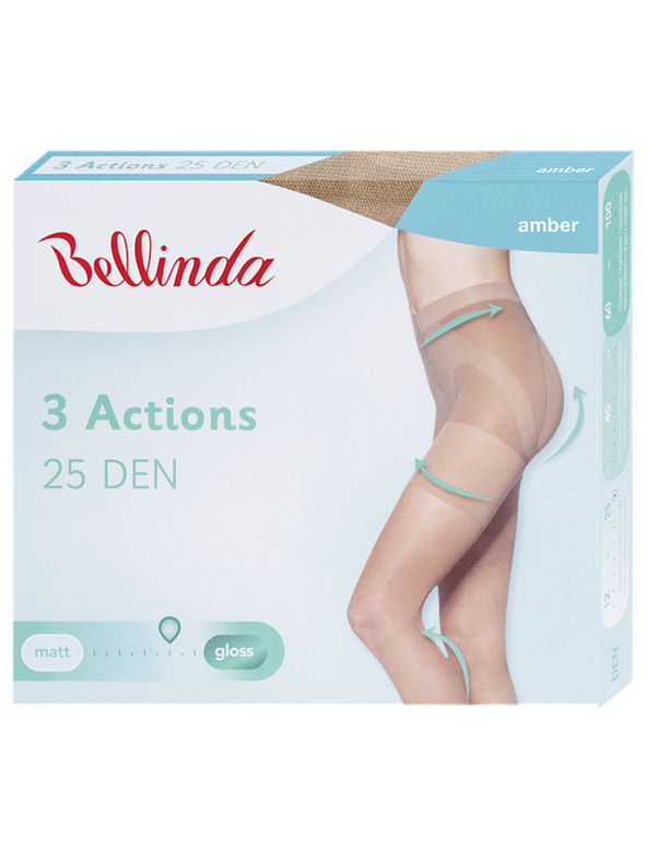 Bellinda 3ACTIONS 25 DEN - Oblikovalne mrežaste hlače - amber