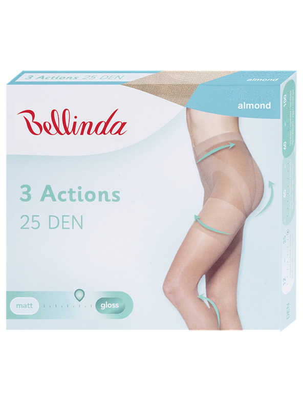 Bellinda 3ACTIONS 25 DEN - Oblikovalne čarape - mandelj