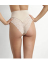 DIM DIM DELICATE THONG - Ženske čipkaste tange z visokim pasom - telesnobarvna