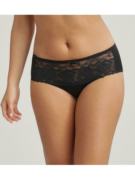 Playtex PLAYTEX RCS FLOWER ELEGANCE MIDI BRIEF - Ženske čipkaste hlačke - črna