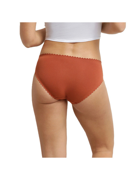 DIM DIM BODY TOUCH MIDI BRIEF 2x - Ženske hlačke 2 kom - opečena - bela