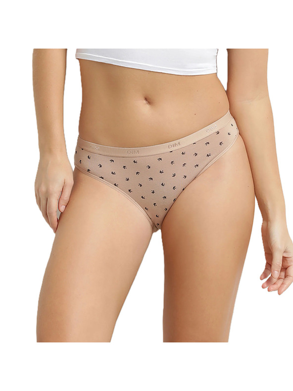 DIM DIM LES POCKETS COTTON SLIP 3x - Ženski bombazni pajaci 3 kos - bela - svetlo rjava - črna