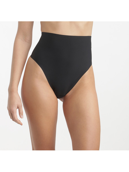 DIM DIM INVISIBLE MID WAIST THONG - Ženski tanga z visjo pasu - črna
