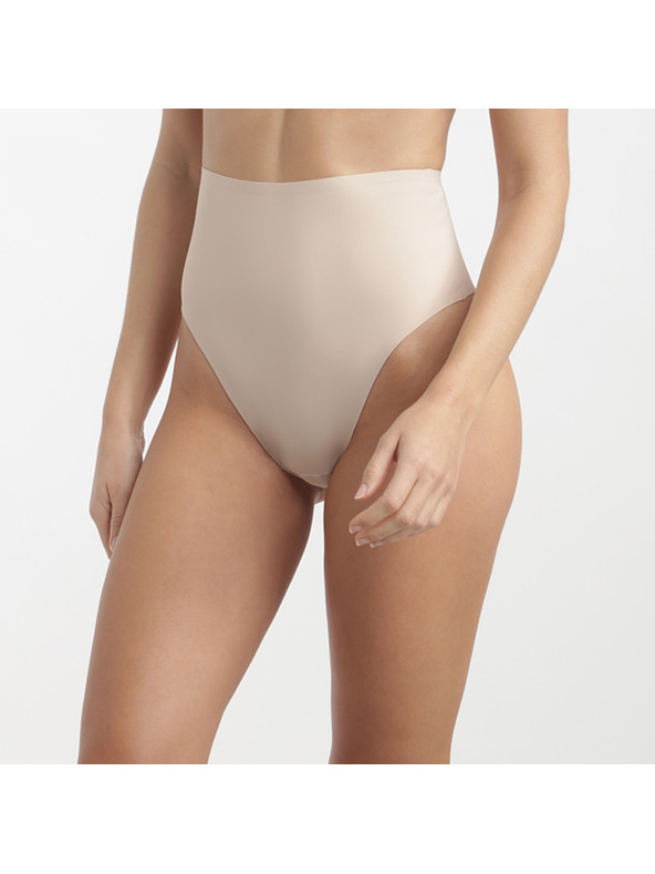 DIM DIM INVISIBLE MID WAIST THONG - Ženski tanga z visjo pasu - telesnobarvna