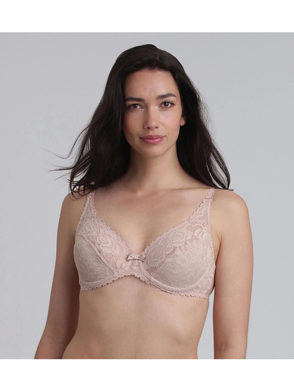 Playtex PLAYTEX RCS FLOWER ELEGANCE UNDERWIRE BRA - Ženski čipkasti nedrček s kostico - telesnobarvna