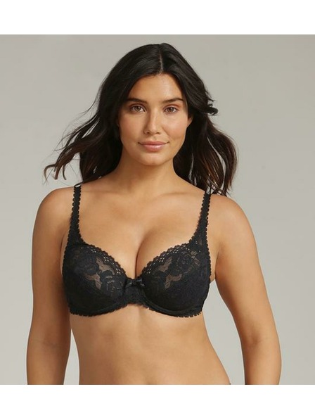 Playtex PLAYTEX RCS FLOWER ELEGANCE UNDERWIRE BRA - Ženski čipkasti nedrček s kostico - črna
