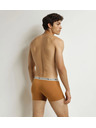 DIM DIM GOTS COTTON STRETCH BOXER 3x - Moške boksarice iz biološke bombaže 3 kosa - oranžna - temno zelena - svetlo rjava