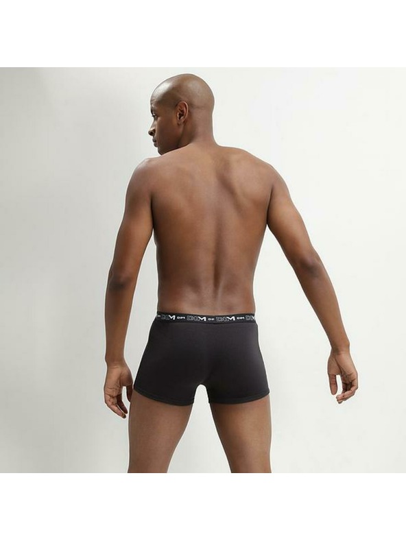 DIM DIM COTTON STRETCH BOXER 3x - Moške boksarice 3 kosa - črna