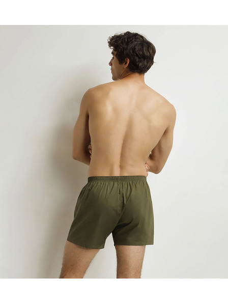 DIM DIM COTTON STRETCH LOOSE BOXER 2x - Moške ohlapne boksarice 2 kosa - siva - zelena