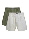 DIM DIM COTTON STRETCH LOOSE BOXER 2x - Moške ohlapne boksarice 2 kosa - siva - zelena