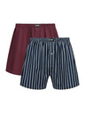 DIM DIM COTTON STRETCH LOOSE BOXER 2x - Moške ohlapne boksarice 2 kosa - temno rdeča - temno modra