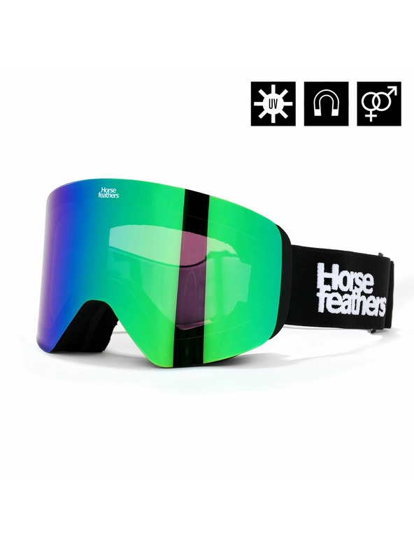 Horsefeathers Očala za snowboard Colt - črna/ogledalno zelena