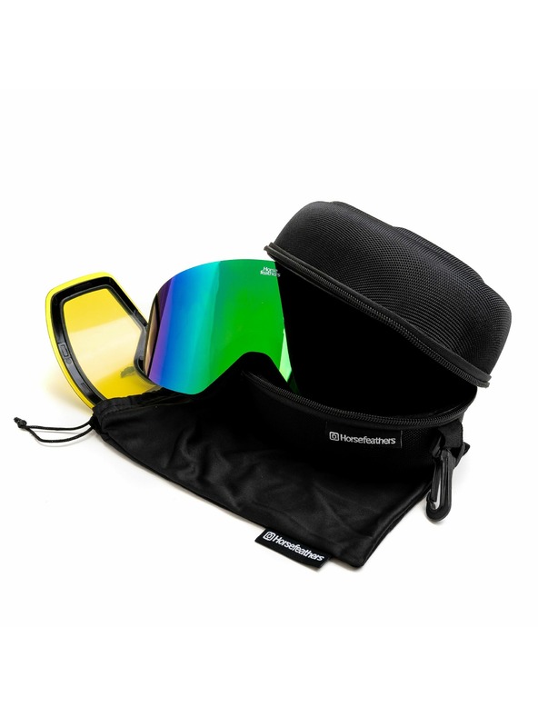 Horsefeathers Očala za snowboard Colt - črna/ogledalno zelena