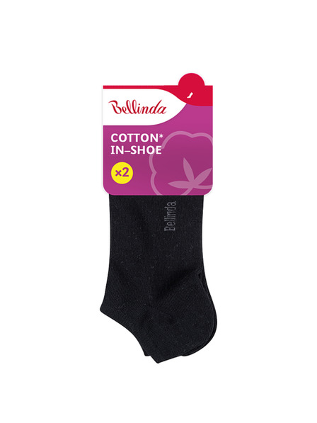 Bellinda COTTON IN-SHOE SOCKS 2x - Ženske kratke nogavice 2 para - črna