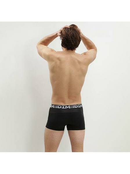 DIM DIM COTTON 3D FLEX AIR BOXER 2x - Moške boksarice 2 kosa - siva - črna