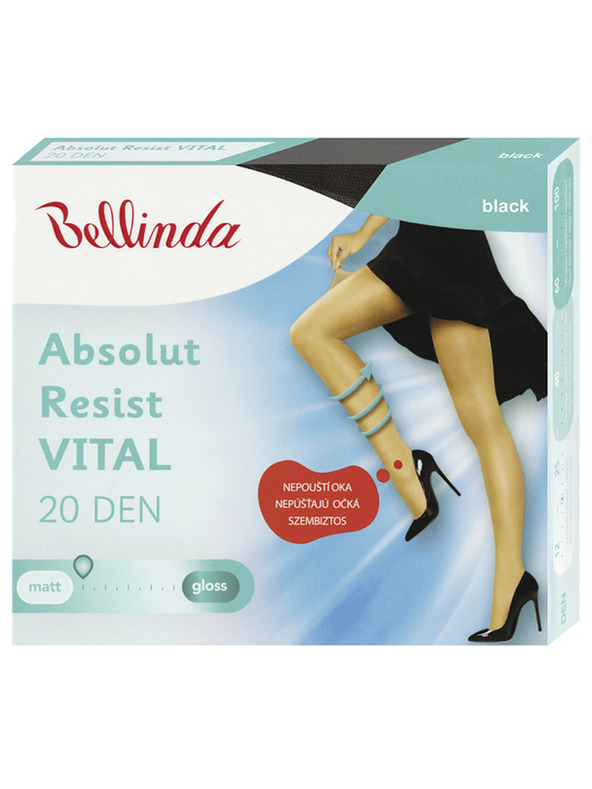 Bellinda Črne Bellinda 20 DEN ABSOLUT RESIST VITAL Ženske nogavice