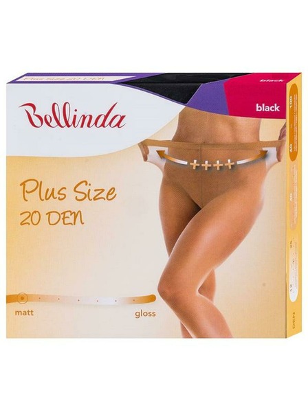 Bellinda Črne nogavice Bellinda PLUS SIZE 20 DEN