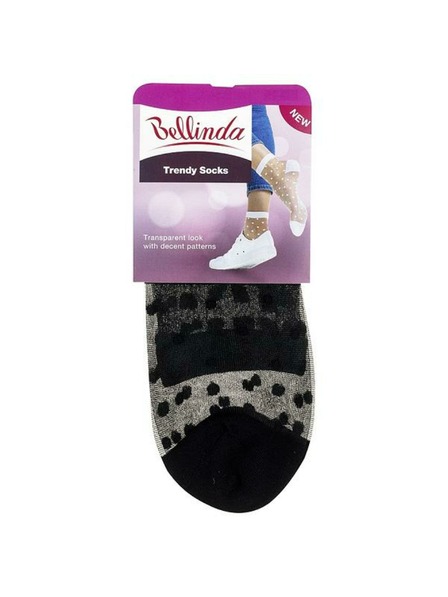 Bellinda Črne ženske svilene nogavice s pikami Bellinda TRENDY SOCKS