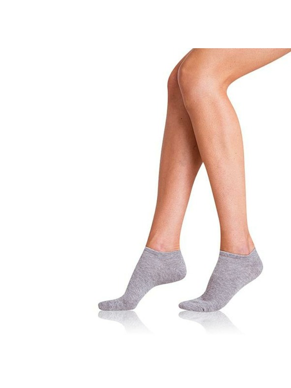 Bellinda Komplet dveh parov ženskih nogavic v sivi barvi Bellinda COTTON IN-SHOE SOCKS 2x