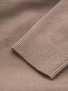 Ombre Clothing Moški pleteni roloki iz viskoze - temno bež V3 OM-SWTN-0127 Ombre Clothing