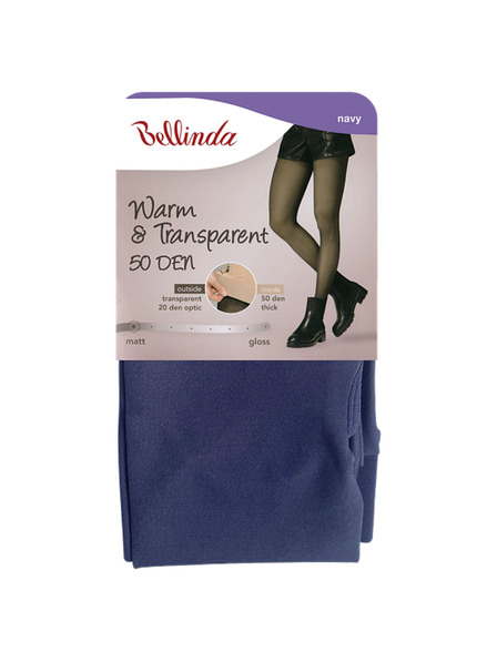 Bellinda Ženske tople najlonke 50 DEN - modra