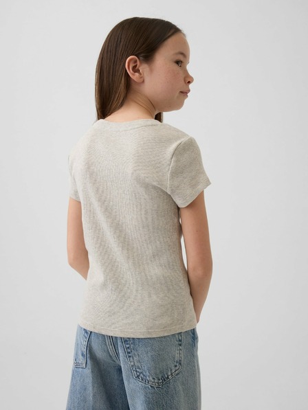 GAP Otroška rebrasta majica z logotipom GAP