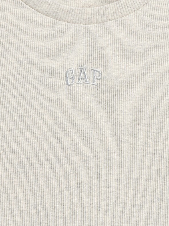 GAP Otroška rebrasta majica z logotipom GAP