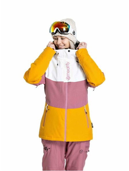 Meatfly Meatfly ženska SNB & SKI jakna Kirsten White / Sunflower