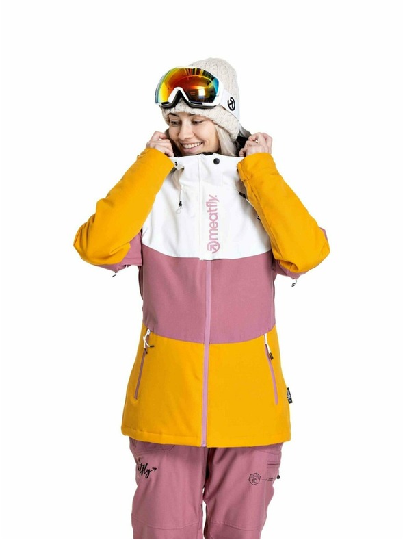 Meatfly Meatfly ženska SNB & SKI jakna Kirsten White / Sunflower