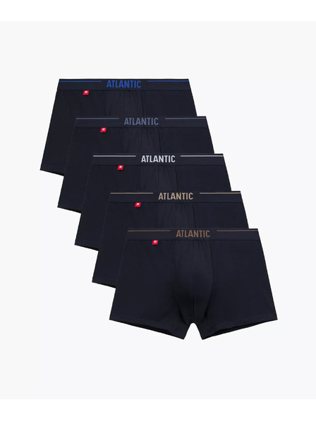 Atlantic 5-PACK Moške spodnjice črne