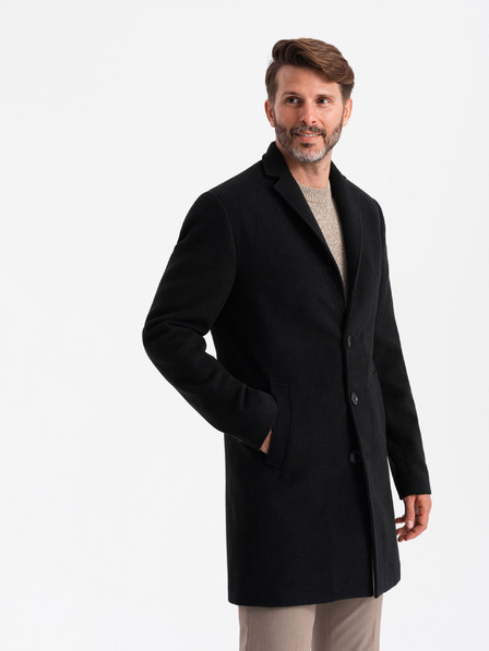 Ombre Clothing Črni moški lahki plašč Ombre oblačila