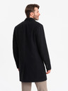 Ombre Clothing Črni moški lahki plašč Ombre oblačila