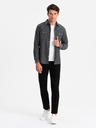 Ombre Clothing Črna moška majica iz džinsa Ombre Clothing