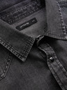 Ombre Clothing Črna moška majica iz džinsa Ombre Clothing