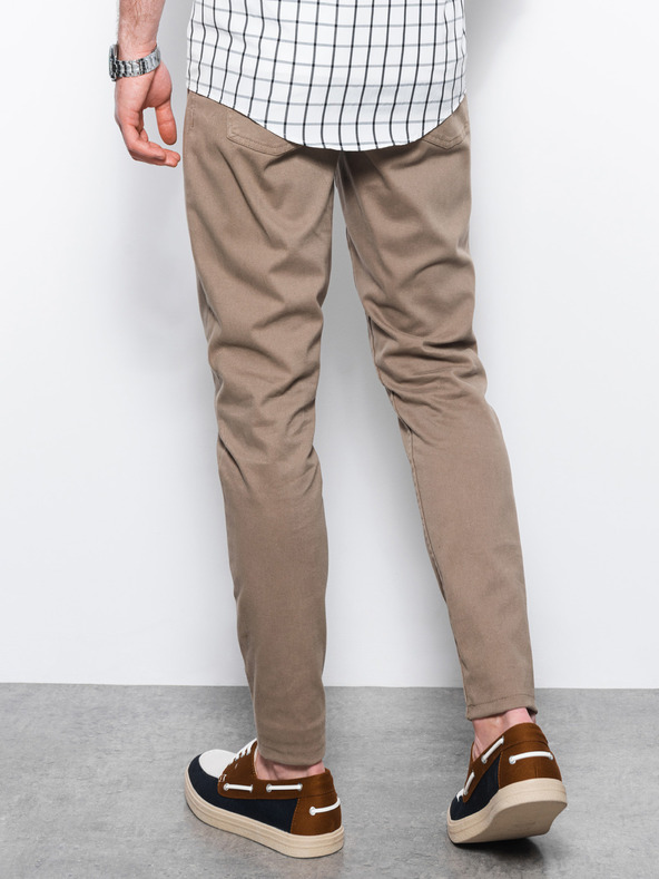 Ombre Clothing Bež moške hlače chino barve Ombre oblačila P1059