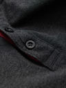 Ombre Clothing Črna moška majica henley Ombre Clothing